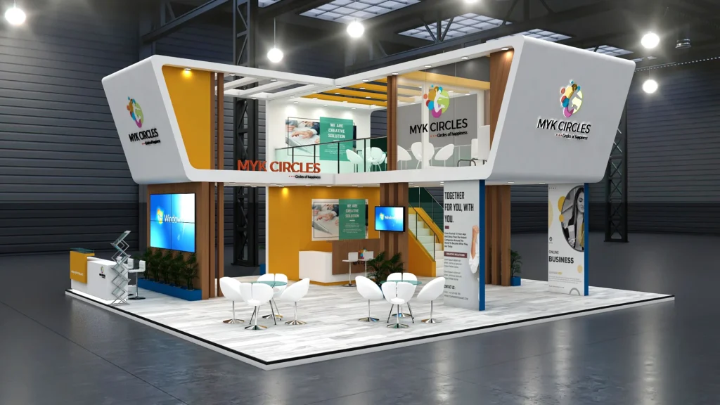 MYK Circles 3D Stall Design