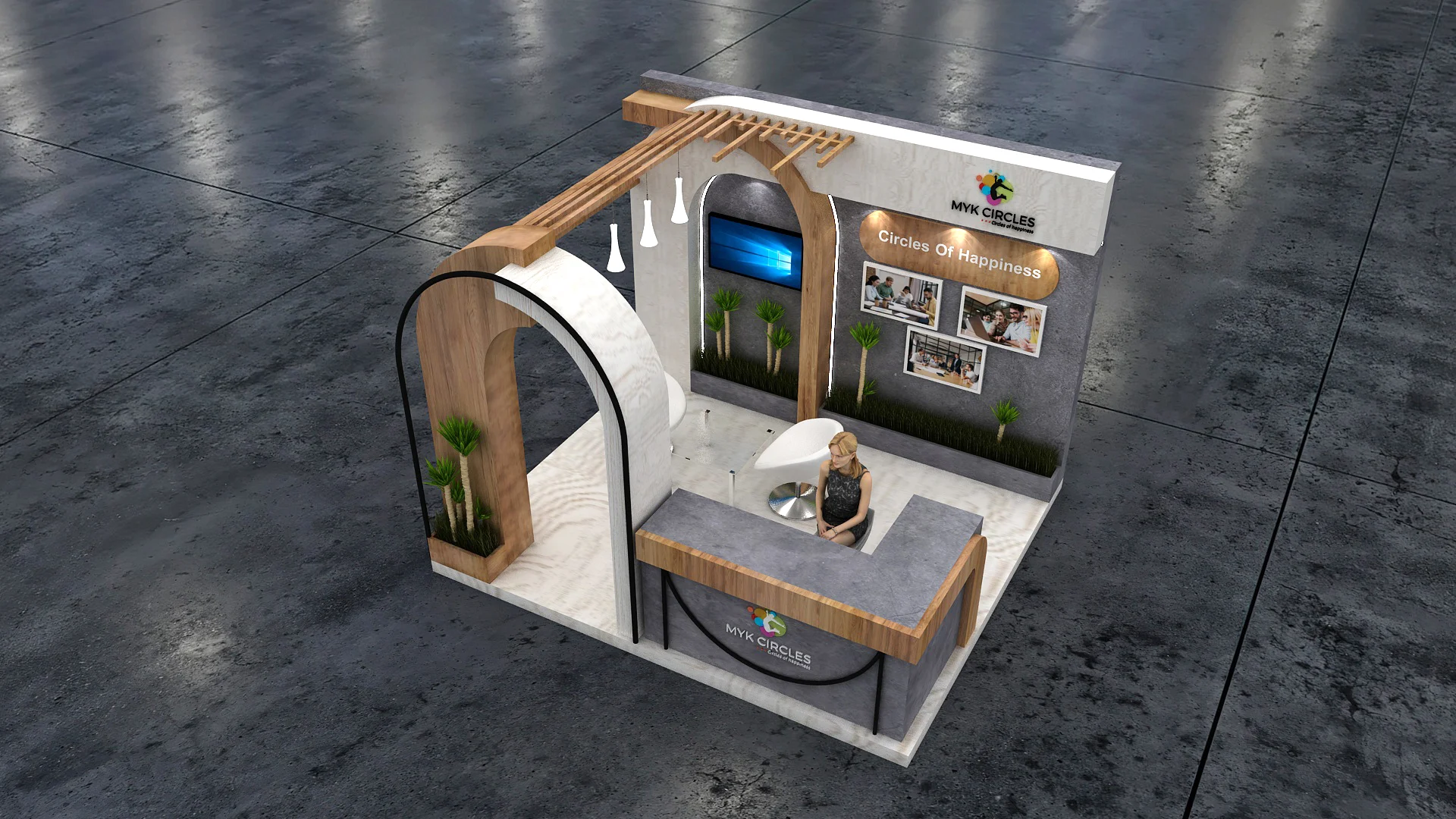 MYK Circles Kiosk Design Page